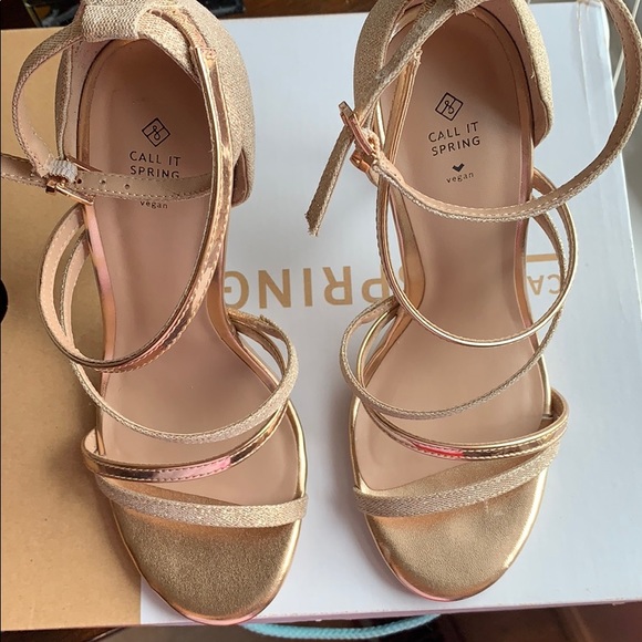 Call it Spring Rose Gold Prom Heels - Picture 2 of 4